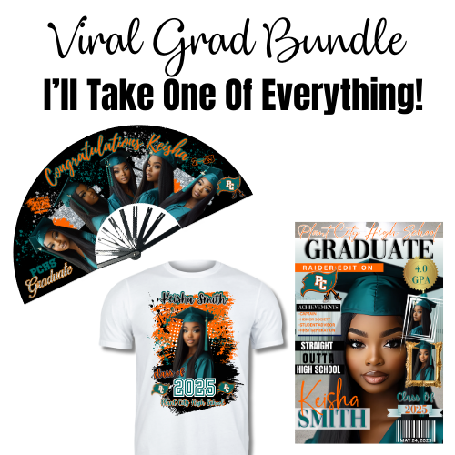 Viral GRAD Bundle - One Clack Fan, One Tshirt, One Poster