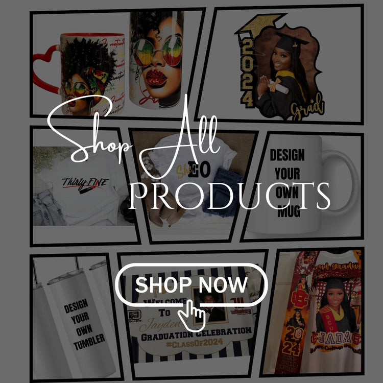 A celebrated moment product showcase with t-shirts, totes, and masks