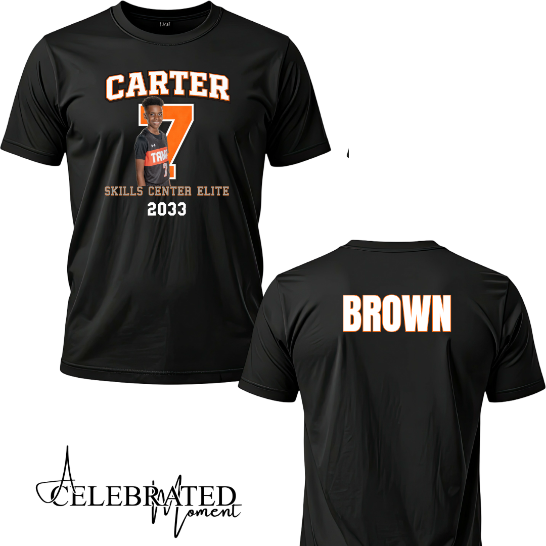 Personalized Team Spirit T-Shirt - BLACK