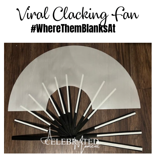 Blank Sublimation Clack Fan| Sublimation Fans | Blank Fans | Deconstructed Wooden Fans | Clack Fans | Create Your Own Fan