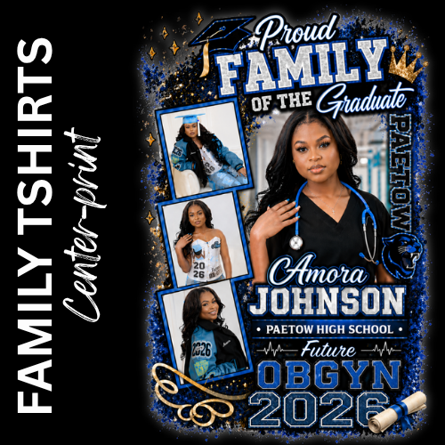 Graduation T-shirt BUNDLES (front-center design)